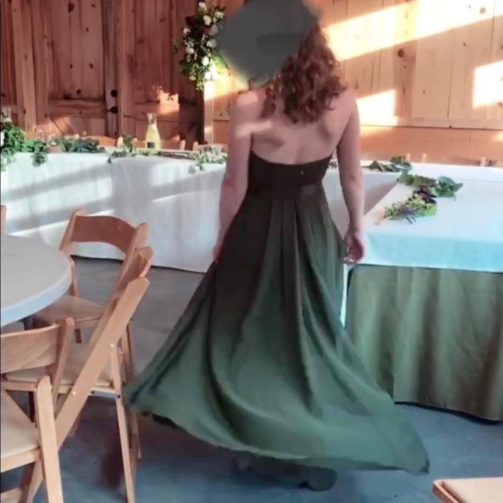 Last Call Before Donation: Olive green dress - Picture 5 of 5
